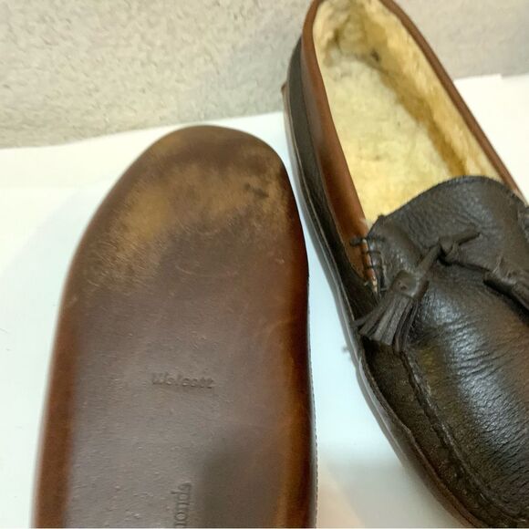 Allen Edmonds Leather Tassel Wolcott House Slippers size 11 - Picture 8 of 13